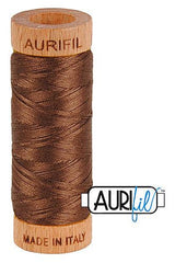 Aurifil Mako 80wt Cotton 274 m 300 yd. spool - 1285 Medium Bark Aurifil Mako 80wt Cotton 274 m 300 yd. spool - 1285 Medium Bark