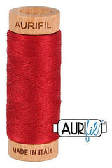 Aurifil Mako 80wt Cotton 274 m 300 yd. spool - 2260 Red Wine Aurifil Mako 80wt Cotton 274 m 300 yd. spool - 2260 Red Wine