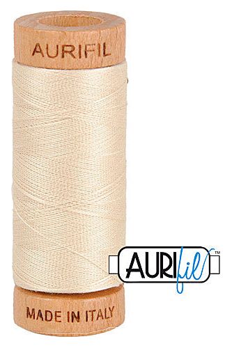 Aurifil Mako 80wt Cotton 274 m 300 yd. spool - 2310 Light Beige Aurifil Mako 80wt Cotton 274 m 300 yd. spool - 2310 Light Beige