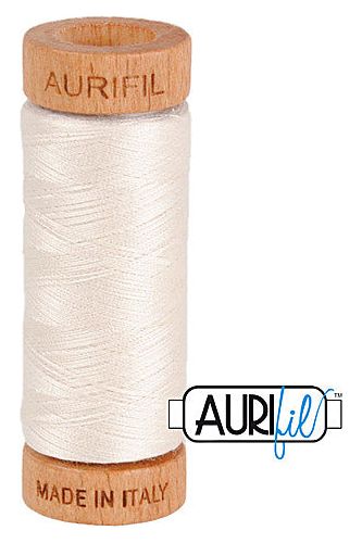 Aurifil Mako 80wt Cotton 274 m 300 yd. spool - 2311 Muslin Aurifil Mako 80wt Cotton 274 m 300 yd. spool - 2311 Muslin