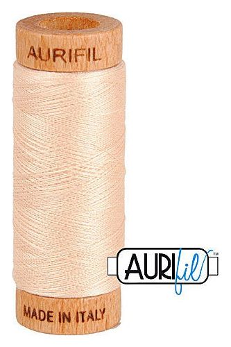 Aurifil Mako 80wt Cotton 274 m 300 yd. spool - 2315 Shell Aurifil Mako 80wt Cotton 274 m 300 yd. spool - 2315 Shell