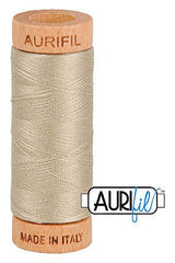 Aurifil Mako 80wt Cotton 274 m 300 yd. spool - 2324 Stone Aurifil Mako 80wt Cotton 274 m 300 yd. spool - 2324 Stone