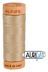 Aurifil Mako 80wt Cotton 274 m 300 yd. spool - 2325 Linen Aurifil Mako 80wt Cotton 274 m 300 yd. spool - 2325 Linen