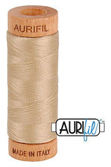 Aurifil Mako 80wt Cotton 274 m 300 yd. spool - 2326 Sand Aurifil Mako 80wt Cotton 274 m 300 yd. spool - 2326 Sand