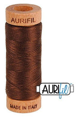 Aurifil Mako 80wt Cotton 274 m 300 yd. spool - 2360 Chocolate Aurifil Mako 80wt Cotton 274 m 300 yd. spool - 2360 Chocolate