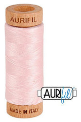 Aurifil Mako 80wt Cotton 274 m 300 yd. spool - 2410 Pale Pink Aurifil Mako 80wt Cotton 274 m 300 yd. spool - 2410 Pale Pink