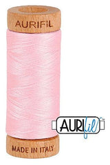 Aurifil Mako 80wt Cotton 274 m 300 yd. spool - 2423 Baby Pink Aurifil Mako 80wt Cotton 274 m 300 yd. spool - 2423 Baby Pink