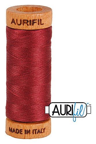 Aurifil Mako 80wt Cotton 274 m 300 yd. spool - 2460 Dark Carmine Red Aurifil Mako 80wt Cotton 274 m 300 yd. spool - 2460 Dark Carmine Red