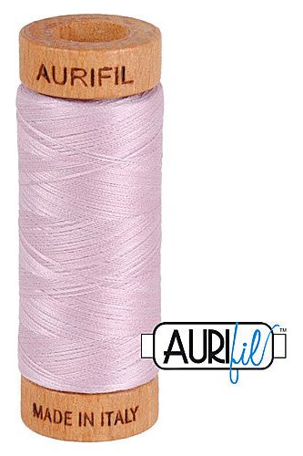 Aurifil Mako 80wt Cotton 274 m 300 yd. spool - 2510 Light Lilac Aurifil Mako 80wt Cotton 274 m 300 yd. spool - 2510 Light Lilac