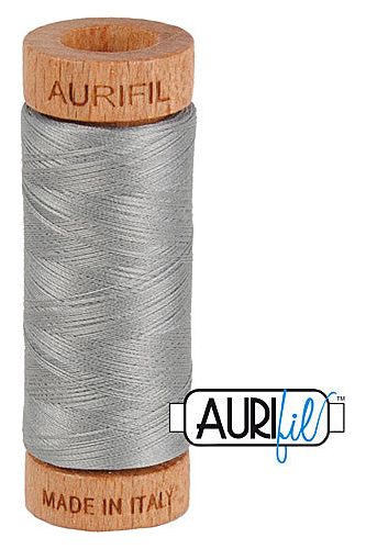 Aurifil Mako 80wt Cotton 274 m 300 yd. spool - 2620 Stainless Steel Aurifil Mako 80wt Cotton 274 m 300 yd. spool - 2620 Stainless Steel