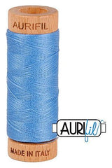 Aurifil Mako 80wt Cotton 274 m 300 yd. spool - 2725 Light Wedgewood Aurifil Mako 80wt Cotton 274 m 300 yd. spool - 2725 Light Wedgewood