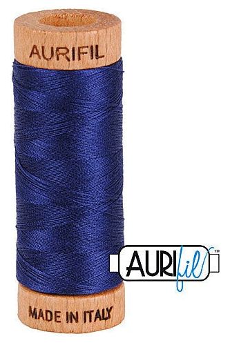 Aurifil Mako 80wt Cotton 274 m 300 yd. spool - 2745 Midnight Aurifil Mako 80wt Cotton 274 m 300 yd. spool - 2745 Midnight