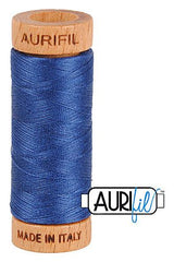 Aurifil Mako 80wt Cotton 274 m 300 yd. spool - 2775 Steel Blue Aurifil Mako 80wt Cotton 274 m 300 yd. spool - 2775 Steel Blue