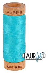 Aurifil Mako 80wt Cotton 274 m 300 yd. spool - 2810 Turquoise Aurifil Mako 80wt Cotton 274 m 300 yd. spool - 2810 Turquoise