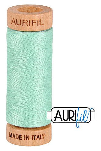 Aurifil Mako 80wt Cotton 274 m 300 yd. spool - 2835 Medium Mint Aurifil Mako 80wt Cotton 274 m 300 yd. spool - 2835 Medium Mint