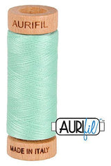 Aurifil Mako 80wt Cotton 274 m 300 yd. spool - 2835 Medium Mint Aurifil Mako 80wt Cotton 274 m 300 yd. spool - 2835 Medium Mint
