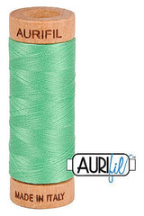 Aurifil Mako 80wt Cotton 274 m 300 yd. spool - 2860 Light Emerald Aurifil Mako 80wt Cotton 274 m 300 yd. spool - 2860 Light Emerald