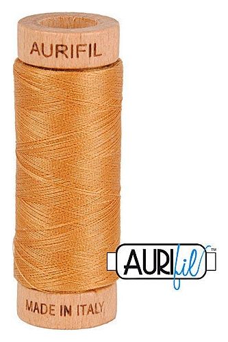 Aurifil Mako 80wt Cotton 274 m 300 yd. spool - 2930 Golden Toast Aurifil Mako 80wt Cotton 274 m 300 yd. spool - 2930 Golden Toast