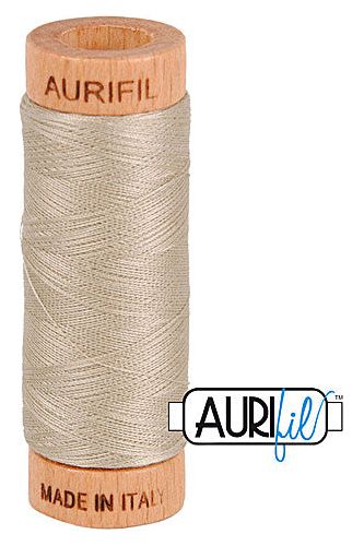 Aurifil Mako 80wt Cotton 274 m 300 yd. spool - 5011 Rope Beige Aurifil Mako 80wt Cotton 274 m 300 yd. spool - 5011 Rope Beige