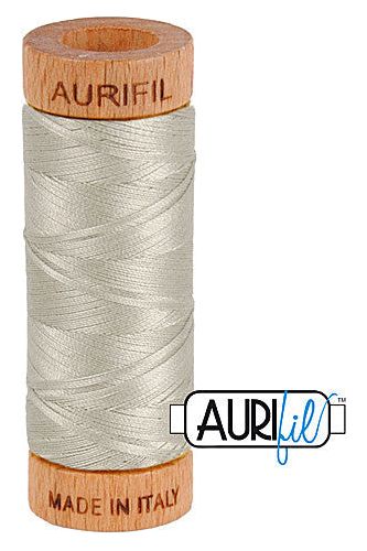 Aurifil Mako 80wt Cotton 274 m 300 yd. spool - 5021 Light Grey Aurifil Mako 80wt Cotton 274 m 300 yd. spool - 5021 Light Grey