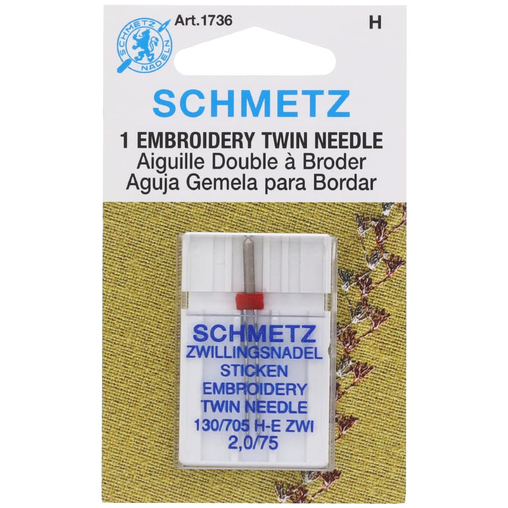 Embroidery Twin Needle, Schmetz (1pk) image # 84738 Embroidery Twin Needle, Schmetz (1pk) image # 84738