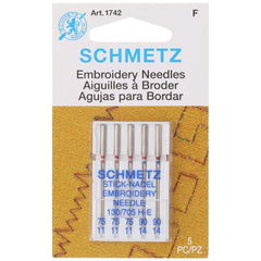 Embroidery Needles, Schmetz (5 pk) Embroidery Needles, Schmetz (5 pk)