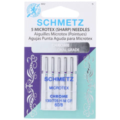 Chrome Microtex Needles, Schmetz (5pk) Chrome Microtex Needles, Schmetz (5pk)