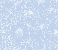 Flower House-Powder Keg-Light Blue (Sold By 1/2 Meter) Flower House-Powder Keg-Light Blue (Sold By 1/2 Meter)