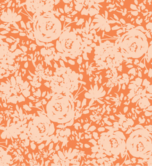 Flower House-Cottage Garden-Orange (Sold By 1/2 Meter) Flower House-Cottage Garden-Orange (Sold By 1/2 Meter)