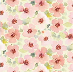 Flower House-Spa-Cream (Sold By 1/2 Meter) Flower House-Spa-Cream (Sold By 1/2 Meter)
