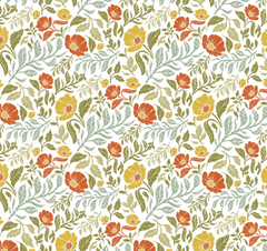 Quiltex Collection - Phoebe Fabrics - Cherries and Blossoms (Sold By 1/2 Meter) Quiltex Collection - Phoebe Fabrics - Cherries and Blossoms (Sold By 1/2 Meter)