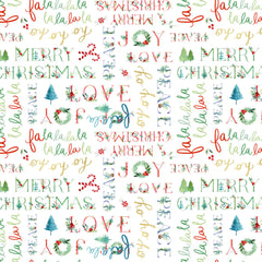 Clothworks Santa Paws-White (Sold By 1/2 Meter) Clothworks Santa Paws-White (Sold By 1/2 Meter)