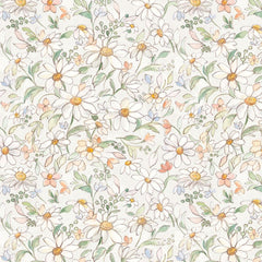 Clothworks Daisy Fields-Packed Floral Cream (Sold By 1/2 Meter) Clothworks Daisy Fields-Packed Floral Cream (Sold By 1/2 Meter)