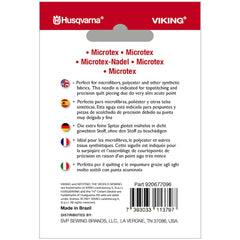 HUSQVARNA® VIKING® Microtex Needles Size 70/10 5-Pack HUSQVARNA® VIKING® Microtex Needles Size 70/10 5-Pack
