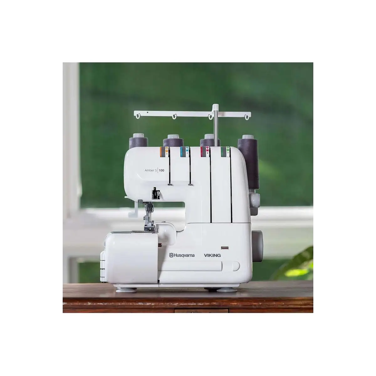 HUSQVARNA® VIKING® AMBER S | 100 Overlock Machine - All About Sewing  HUSQVARNA® VIKING® AMBER S | 100 Overlock Machine - All About Sewing
