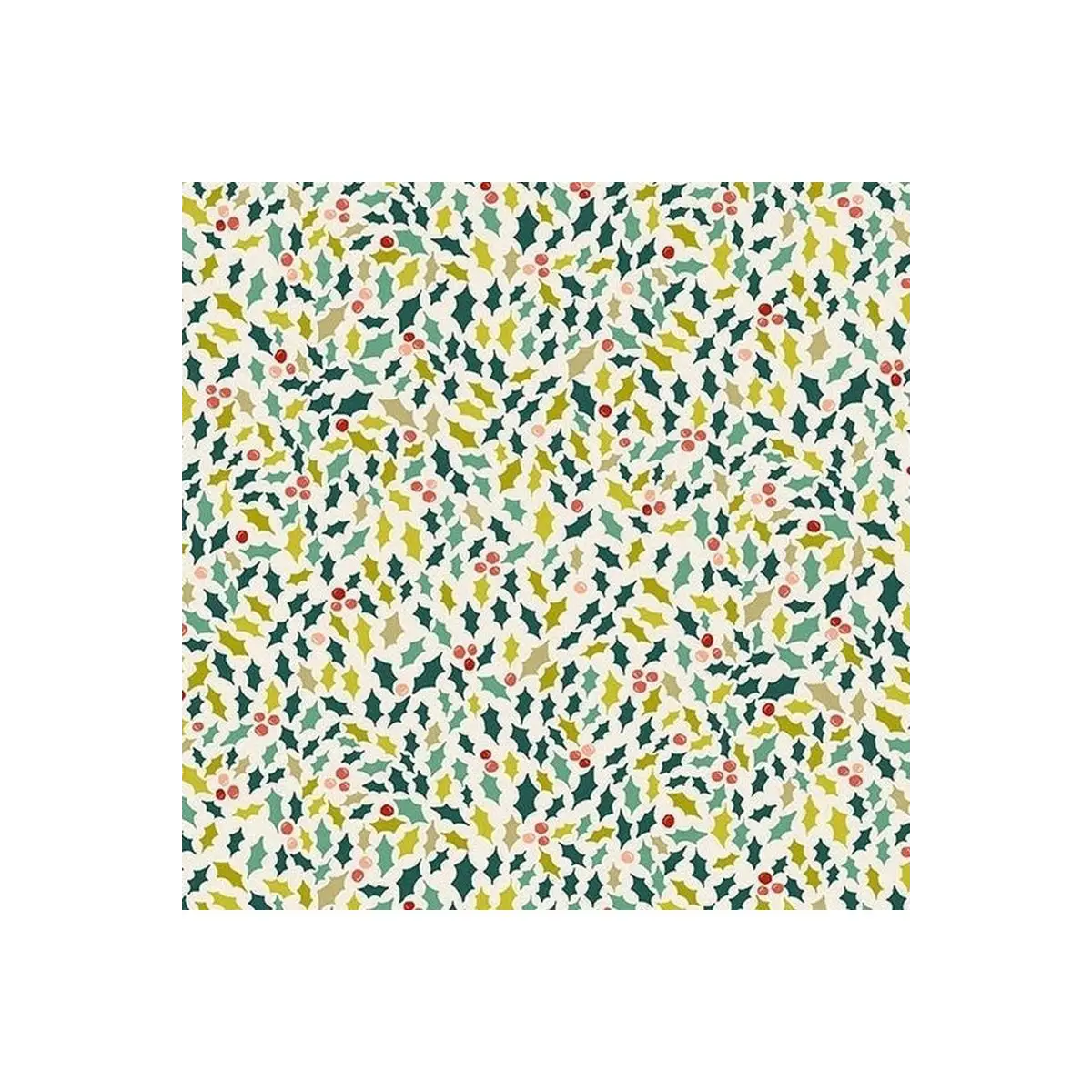 Merry Holly Eggshell 100% Cotton Merry Holly Eggshell 100% Cotton
