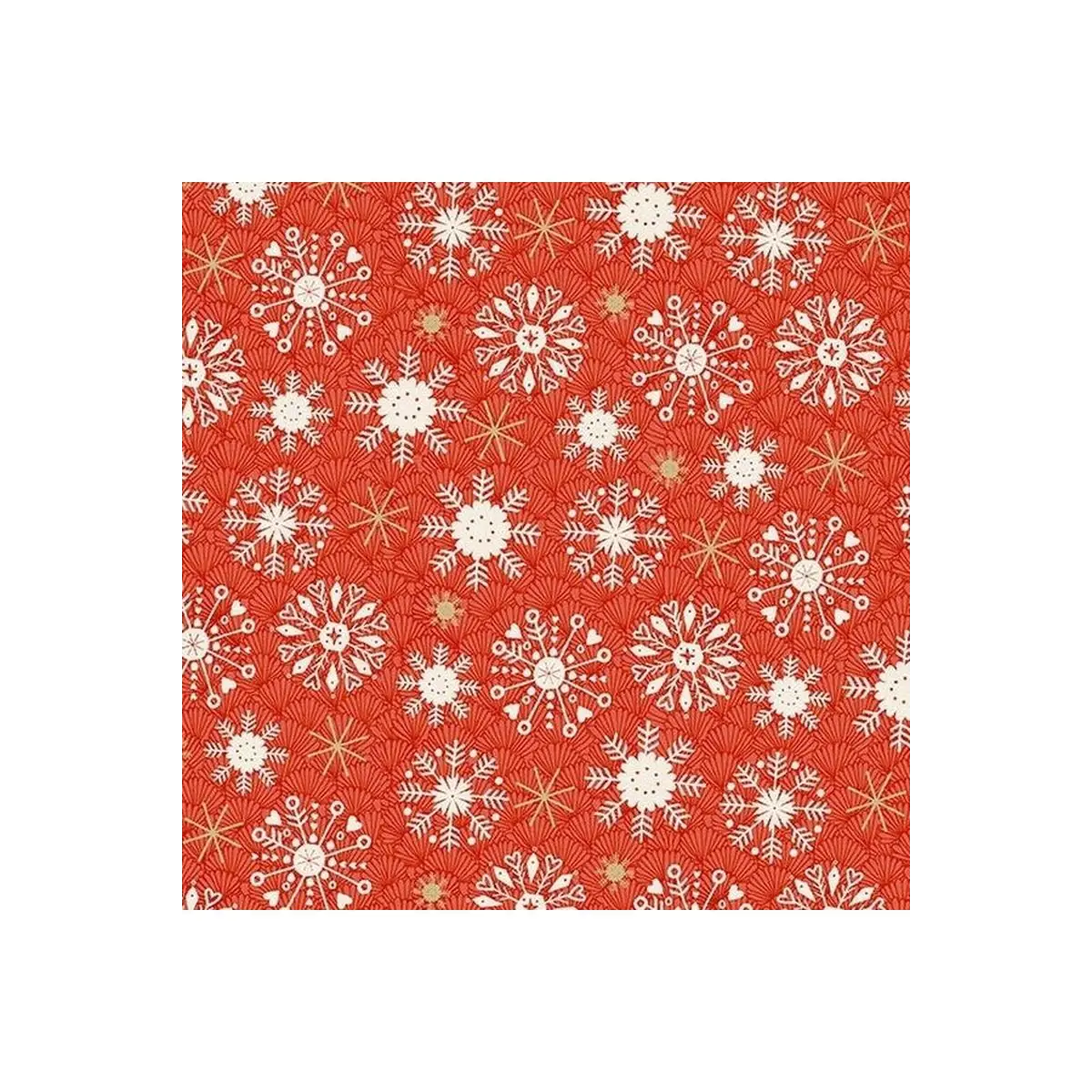 Merry Snowflake Red 100% Cotton Merry Snowflake Red 100% Cotton