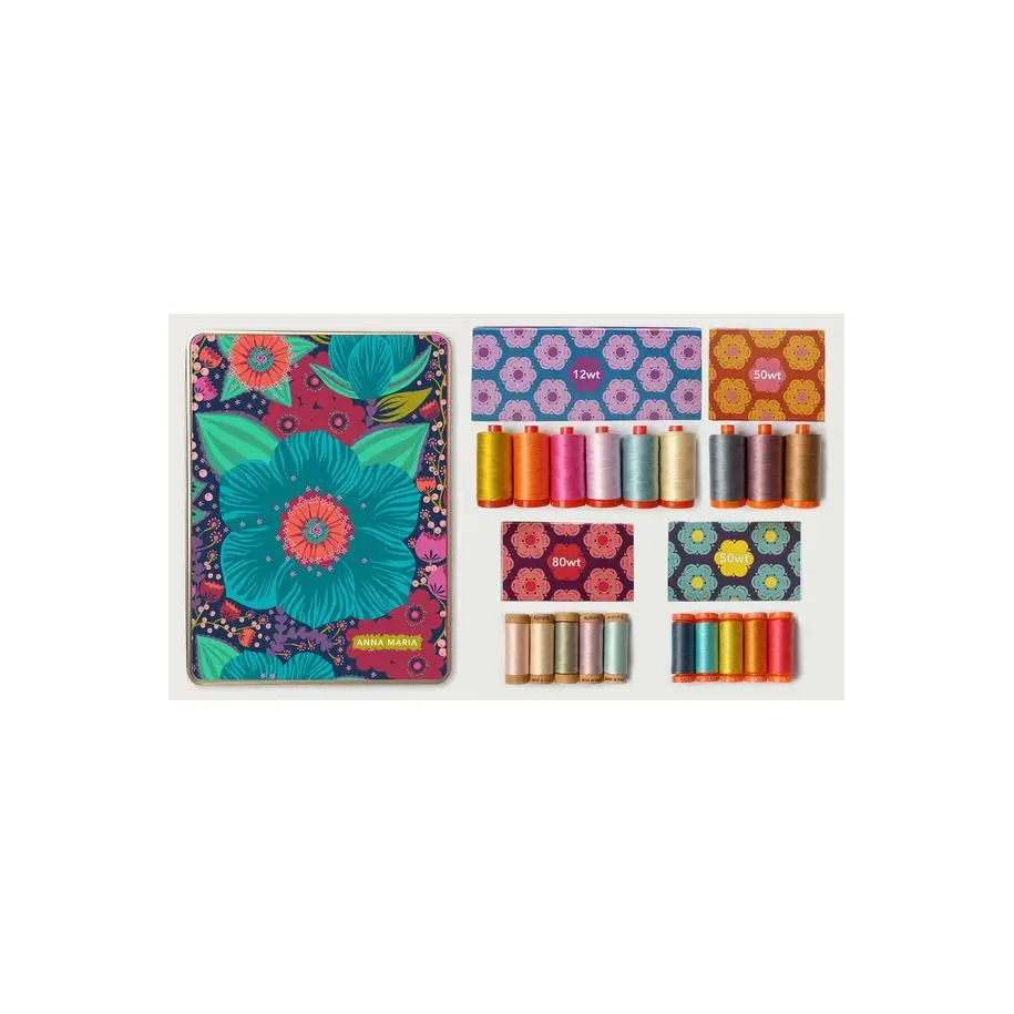 Anna Maria Horner Aurifil Thread Collection in Designer Tin Anna Maria Horner Aurifil Thread Collection in Designer Tin