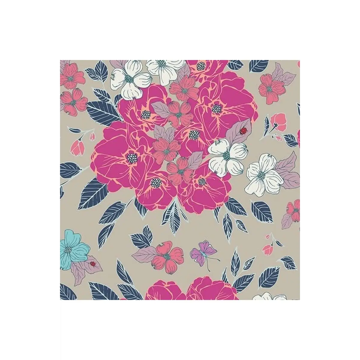 Fabric, Flower Child Flowery Chant Wild Fabric, Flower Child Flowery Chant Wild