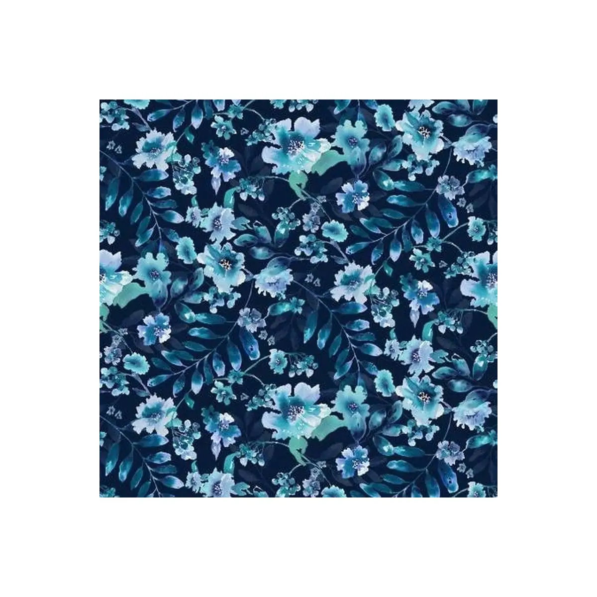 Midnight Sapphire Watercolour Large Floral Midnight Sapphire Watercolour Large Floral