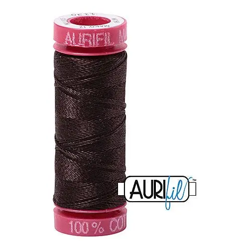 Aurifil Mako 12wt Cotton 50 m 54 yd. spool - 1130 Very Dark Bark Aurifil Mako 12wt Cotton 50 m 54 yd. spool - 1130 Very Dark Bark