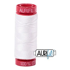 Aurifil Mako 12wt Cotton 50 m 54 yd. spool - 2021 Natural White Aurifil Mako 12wt Cotton 50 m 54 yd. spool - 2021 Natural White
