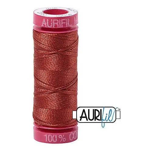 Aurifil Mako 12wt Cotton 50 m 54 yd. spool - 2350 Copper Aurifil Mako 12wt Cotton 50 m 54 yd. spool - 2350 Copper