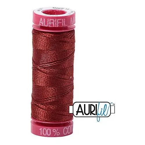 Aurifil Mako 12wt Cotton 50 m 54 yd. spool - 2355 Rust Aurifil Mako 12wt Cotton 50 m 54 yd. spool - 2355 Rust
