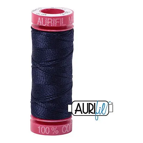 Aurifil Mako 12wt Cotton 50 m 54 yd. spool - 2785 Very Dark Navy Aurifil Mako 12wt Cotton 50 m 54 yd. spool - 2785 Very Dark Navy