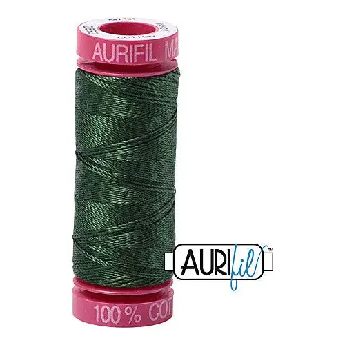 Aurifil Mako 12wt Cotton 50 m 54 yd. spool - 2892 Pine Aurifil Mako 12wt Cotton 50 m 54 yd. spool - 2892 Pine