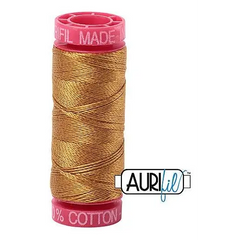 Aurifil Mako 12wt Cotton 50 m 54 yd. spool - 2975 Brass Aurifil Mako 12wt Cotton 50 m 54 yd. spool - 2975 Brass