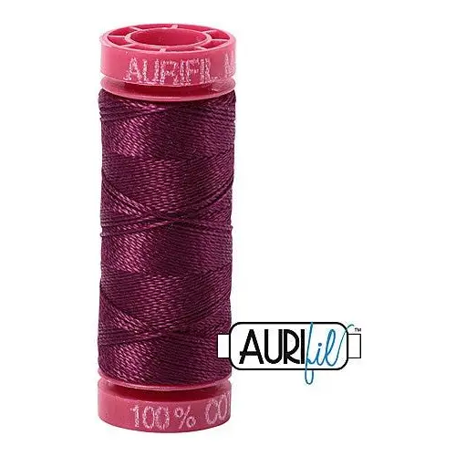 Aurifil Mako 12wt Cotton 50 m 54 yd. spool - 4030 Plum Aurifil Mako 12wt Cotton 50 m 54 yd. spool - 4030 Plum