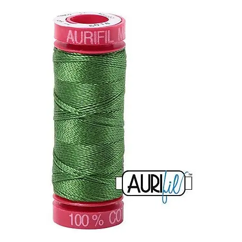 Aurifil Mako 12wt Cotton 50 m 54 yd. spool - 5018 Dark Grass Green Aurifil Mako 12wt Cotton 50 m 54 yd. spool - 5018 Dark Grass Green