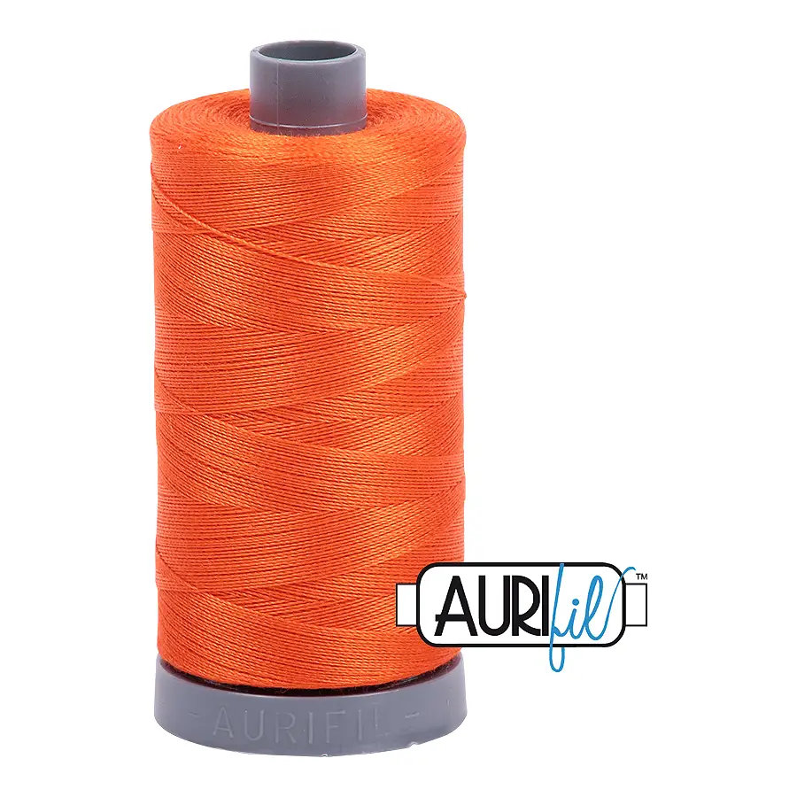 Aurifil Mako 28wt Cotton 750 m 820 yd. spool - 1104 Neon Orange Aurifil Mako 28wt Cotton 750 m 820 yd. spool - 1104 Neon Orange